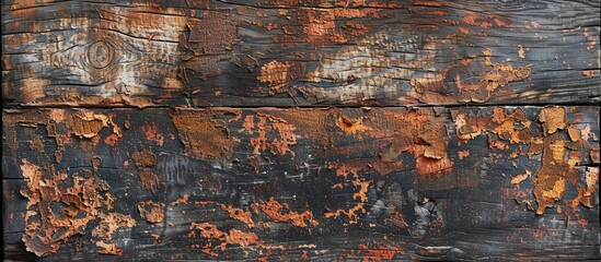 Poster - A textured surface with a painted copy space image on wood