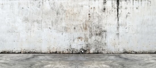 Fototapete - White cement or concrete wall providing a clean canvas for your design projects with empty copy space image for added customization