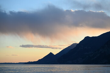 Canvas Print - Abend am Gardasee