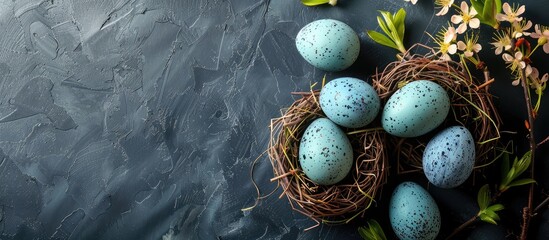 Fototapete - Easter themed concept with copy space image