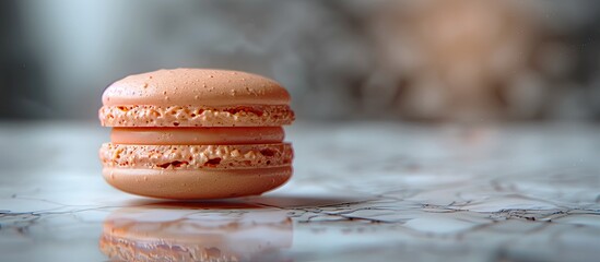 Poster - A macaroon displayed with a copy space image on a table