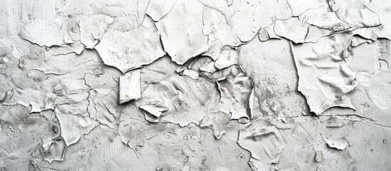 Aufkleber - Retro style wall banner with a grungy white natural stone or cement texture as a background for copy space image