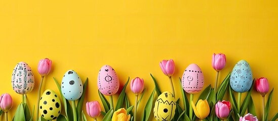 Fototapete - Easter themed concept with copy space image