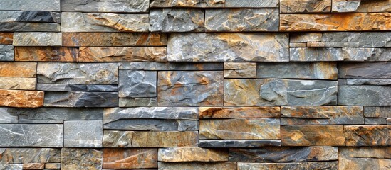 Aufkleber - Background texture of a stone brick wall with copy space image