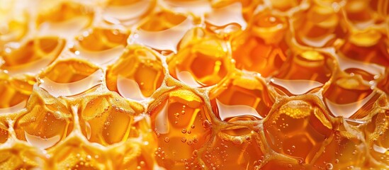 Aufkleber - Full frame beeswax with honey background perfect for copy space image