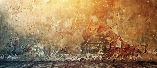 Poster - Weathered wall background with an abstract appearance and copy space image