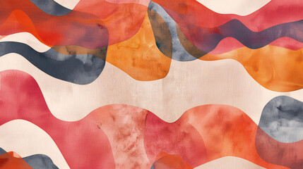 Poster - Organic watercolor shapes creating an abstract background texture