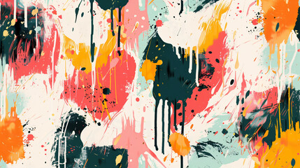 Poster - Modern abstract background featuring a painting style with colorful drips of paint