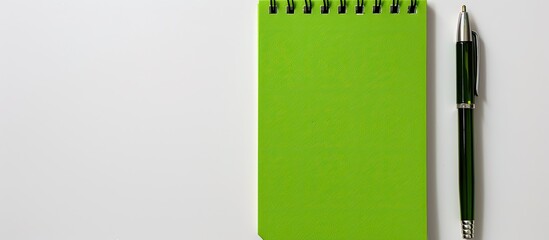 Poster - A green notepad sticker set against a white background allows ample copy space for an image