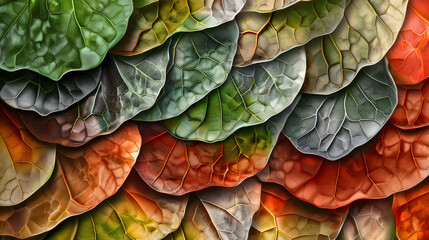 Poster - Gorgeous fall foliage forming a breathtaking natural mosaic with vivid hues and delicate designs