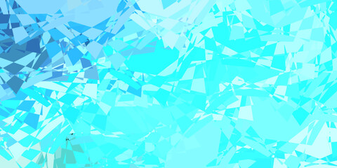 Wall Mural - Light BLUE vector texture with random triangles.