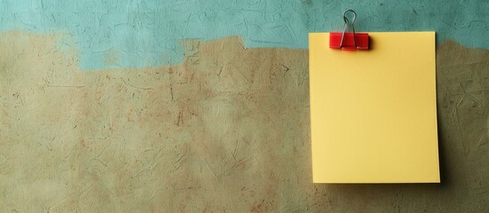 Memo stick attached to a white board with copy space image