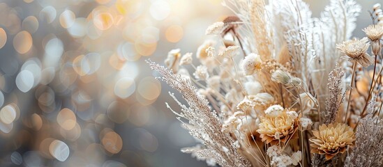 Aufkleber - A refined dried flower bouquet perfect as a decorative gift idea with a copy space image
