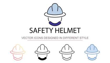 Safety helmet icon design with white background stock illustration