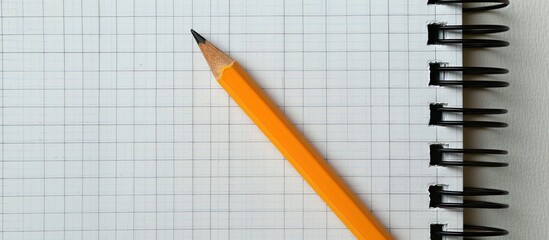 Poster - A focused view of a spiral notepad with a blank space for writing or drawing suitable for a copy space image