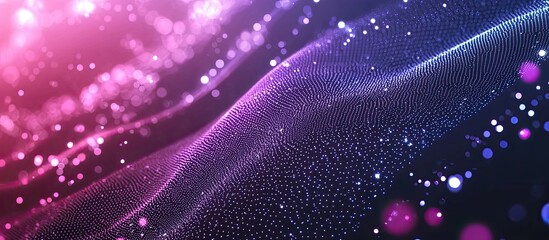 Poster - Abstract particles in a clean digital technology presentation for corporate business broadcast background