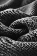 Poster - Close-up of black velvet fabric