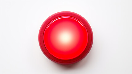 Aufkleber - red light fluorescent button isolated on the background of computer graphics website design