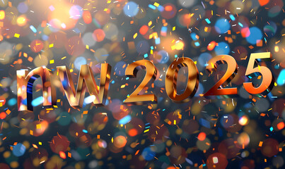 2025 new year typograhy background for happy new year 2025 background