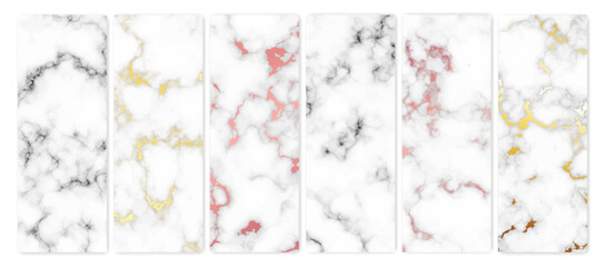 Wall Mural - Set of marble texture backgrounds