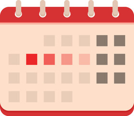 Poster - Calendar is open, showing important dates highlighted in red