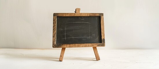 Poster - Copy space image of a tiny blackboard against a white backdrop