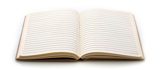 Aufkleber - White background showcasing a lined notebook with a copy space image