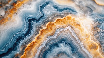 Sticker - Marble surface with orange and blue colors