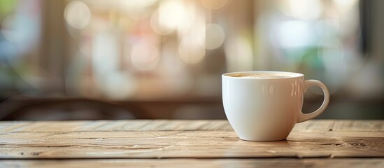 Aufkleber - Coffee cup on the table with room for a copy space image