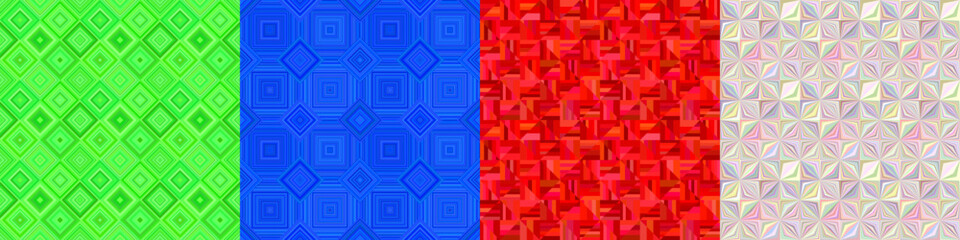 Poster - Seamless color geometric pattern set