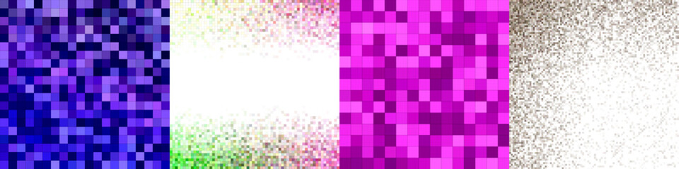 Poster - Abstract square mosaic pattern background set