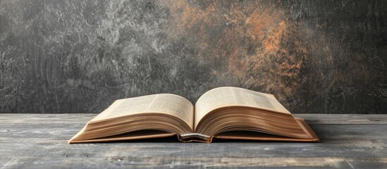 Aufkleber - An open book resting on the table with copy space image