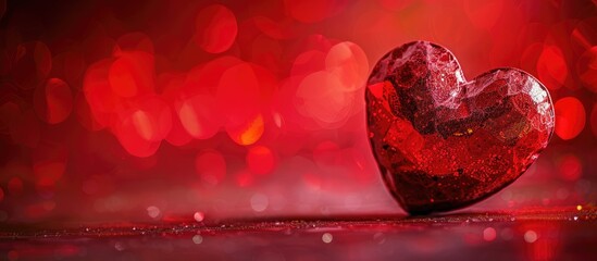 Aufkleber - Close up red heart background image perfect for love themed greeting cards banners and posters designed with ample copy space for additional text