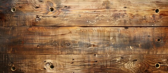 Poster - Wooden textured surface with a calendar page featuring copy space image