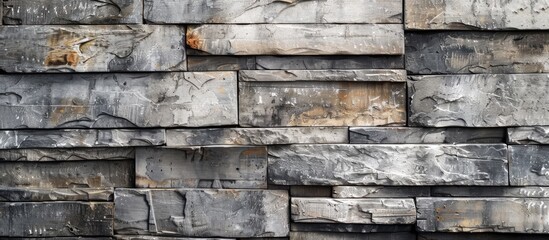 Poster - Conceptual brick background as a wallpaper texture with concrete Copy space image included
