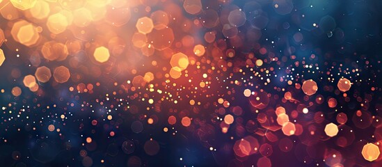 Poster - Background featuring an abstract pattern of out of focus lights with ample copy space image