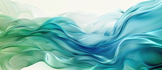 Poster - Blue and green abstract water wave pattern with a pure natural swirl texture for a background copy space image
