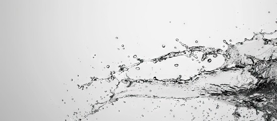 Aufkleber - Splashing water against a plain white backdrop with space for more imagery. . image with copy space