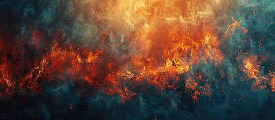 Poster - A textured background with a blazing flame perfect for copy space image