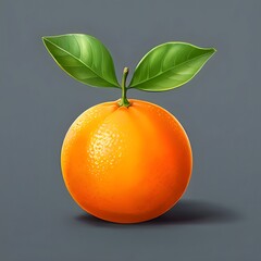 Poster - orange on a leaf. oranges with leaves, oranges on a branch, close up of orange fruit photography.