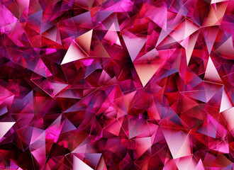 Fototapete - Luxury Abstract Realistic Red Crystal Texture Reflection Close Up Background 3D rendering	
