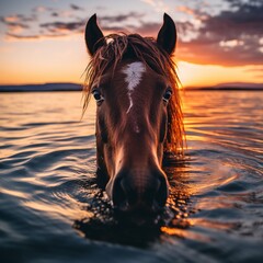 illustration of a closeup photo of a beautiful pony and his beautiful, Generative ai