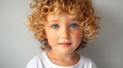 Canvas Print - The adorable curly-haired child