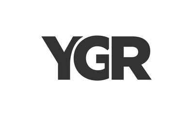 Poster - YGR logo design template with strong and modern bold text. Initial based vector logotype featuring simple and minimal typography. Trendy company identity.