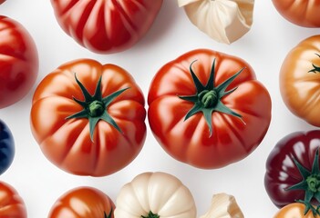 Tomato isolated on white background, clipping path, full depth of field, ai