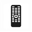 © Nicole - tv remote control black icon isolated on white