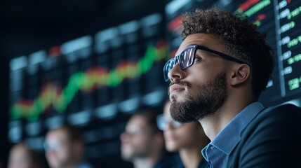 Poster - Editorial-style image capturing a group of young investors learning about dividends and their role in achieving financial independence