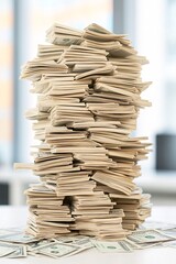 Poster - Magazine cover photo featuring a stack of dividend checks, with a headline about passive income strategies for investors
