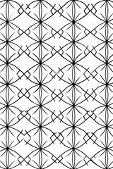 Aufkleber - This image features a symmetrical geometric pattern with star-shaped motifs and intersecting lines, creating a dynamic and visually appealing design perfect for contemporary and abstract art projects