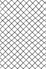 Poster - This image represents a simple net-like black grid pattern set against a plain white background, presenting clean and minimalistic aesthetics ideal for modern design projects.